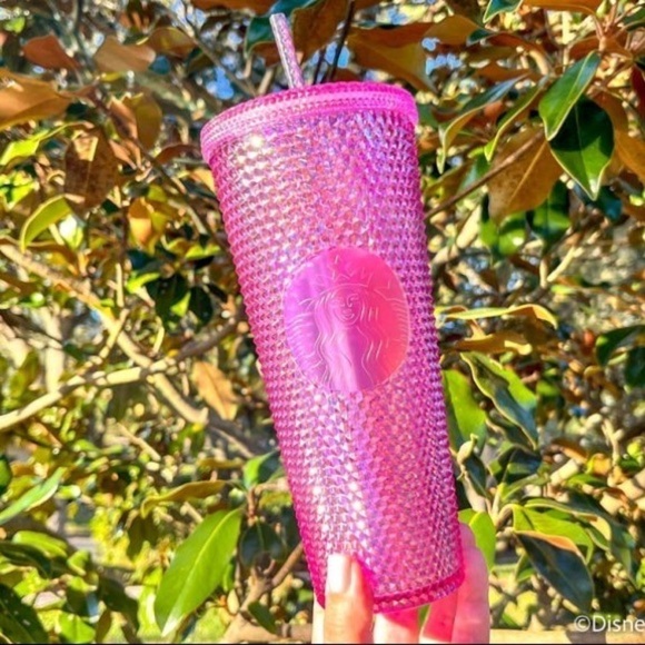 Walt Disney World 50th Anniversary Geometric Starbucks Pink Tumbler - Picture 6 of 16